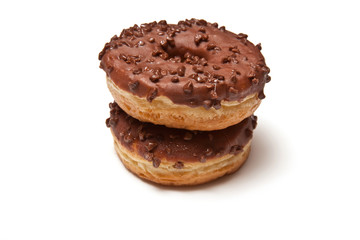 Chocolate covered ring donuts 