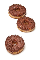 Chocolate covered ring donuts 