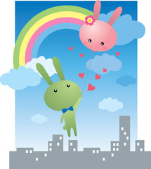 Rabbits Lover in Valentine's Day