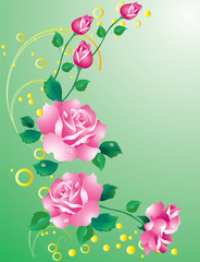 Abstract background with roses.