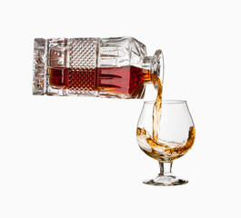 Pouring cognac