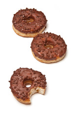 Chocolate covered ring donuts 