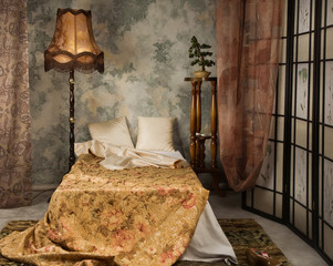 Bedroom in the vintage style