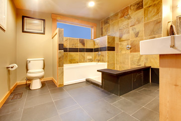 Modern luxury yelllow bathroom