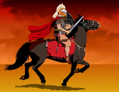 Roman soldier on horseback
