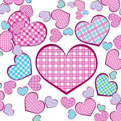 light background with hearts on white