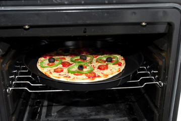 pizza cooking at the  home