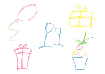 Clipart-Set: Party und Feiertage