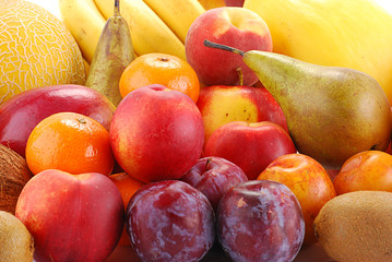 Composition with variety of fruits