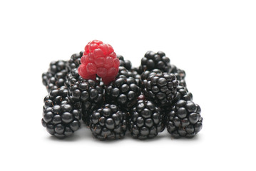 blackberry and raspberry