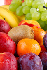 Composition with variety of fruits