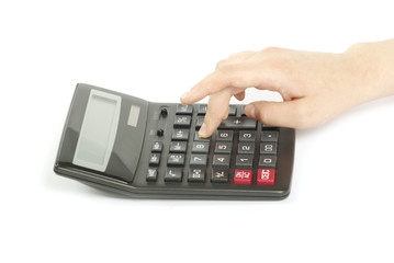 calculator with hand