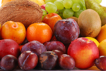 Composition with variety of fruits