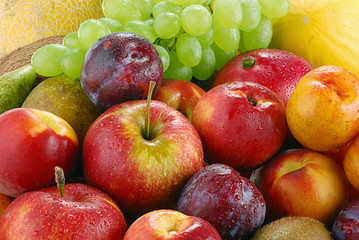 Composition with variety of fruits