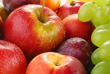 Composition with variety of fruits