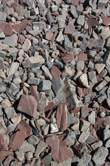Pebbles on the riverbank, Canada