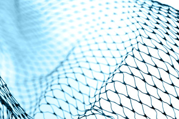 Blue netting texture background