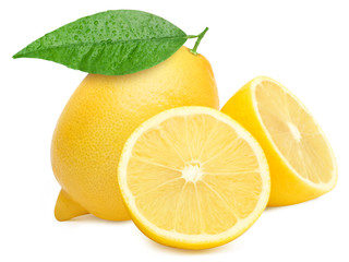 Lemons isolated on white background