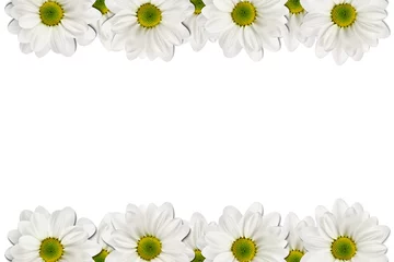 Foto op Canvas Flowers frame on white background © Maks Narodenko