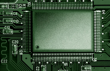 Microchip on a circuit board