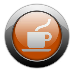 Orange Metallic Orb Button 