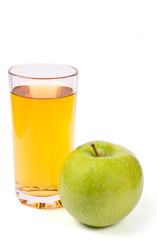 Fototapeta na wymiar green apple with juice