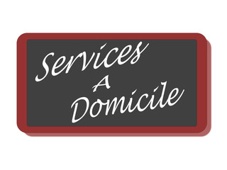 Obraz premium PANNEAU SERVICES A DOMICILE