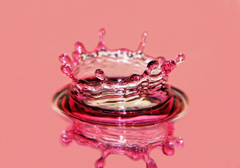 Water splash of red.