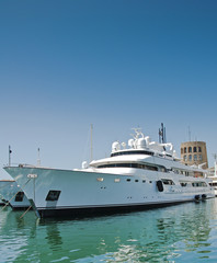 Fototapeta na wymiar Millionaire's luxury yacht