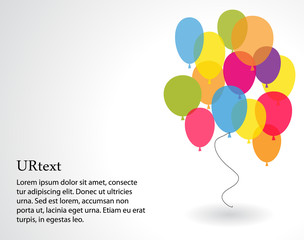 text concept with ballons
