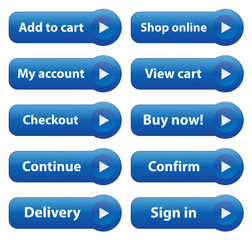 E-COMMERCE Web Buttons (add to cart buy order now shop online)