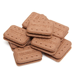 Chocolate biscuits isolated on a white background.