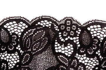 Lace closeup isolated on white