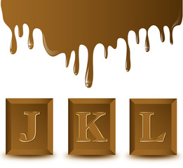 JKL. Chocolate alphabet