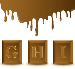 GHI. Chocolate alphabet