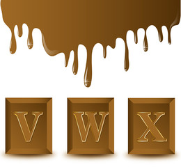 VWX. Chocolate alphabet