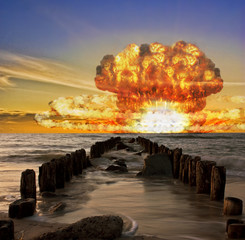 Nuclear bomb test in the ocean