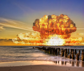 Nuclear bomb test in the ocean