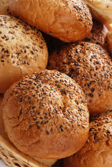 Buns with sesame
