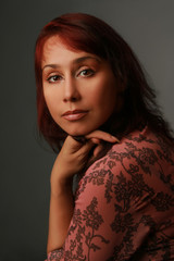 Fototapeta premium Portrait of mature charming woman