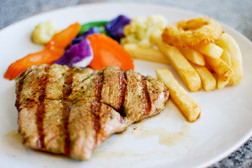 grilled pork steak set