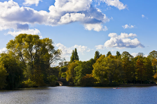 Stadtparksee Herbst Kajak 1
