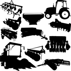 Agricultural Machinery collection - vector