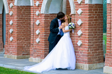 Kiss near the ancient walls