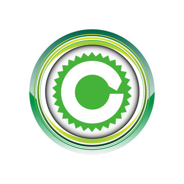 circuit  lettre C boucle logo picto web icône design symbole