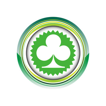 trèfle jeu carte chance logo picto web icône design symbole