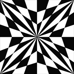 Papier Peint photo autocollant Psychédélique illusion noir et blanc