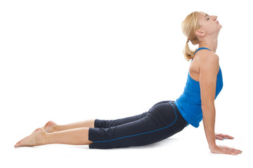 Fototapeta premium Practicing Yoga. Young woman