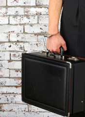 Policeman with case