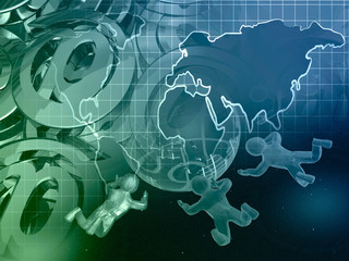 Computer background, in blues